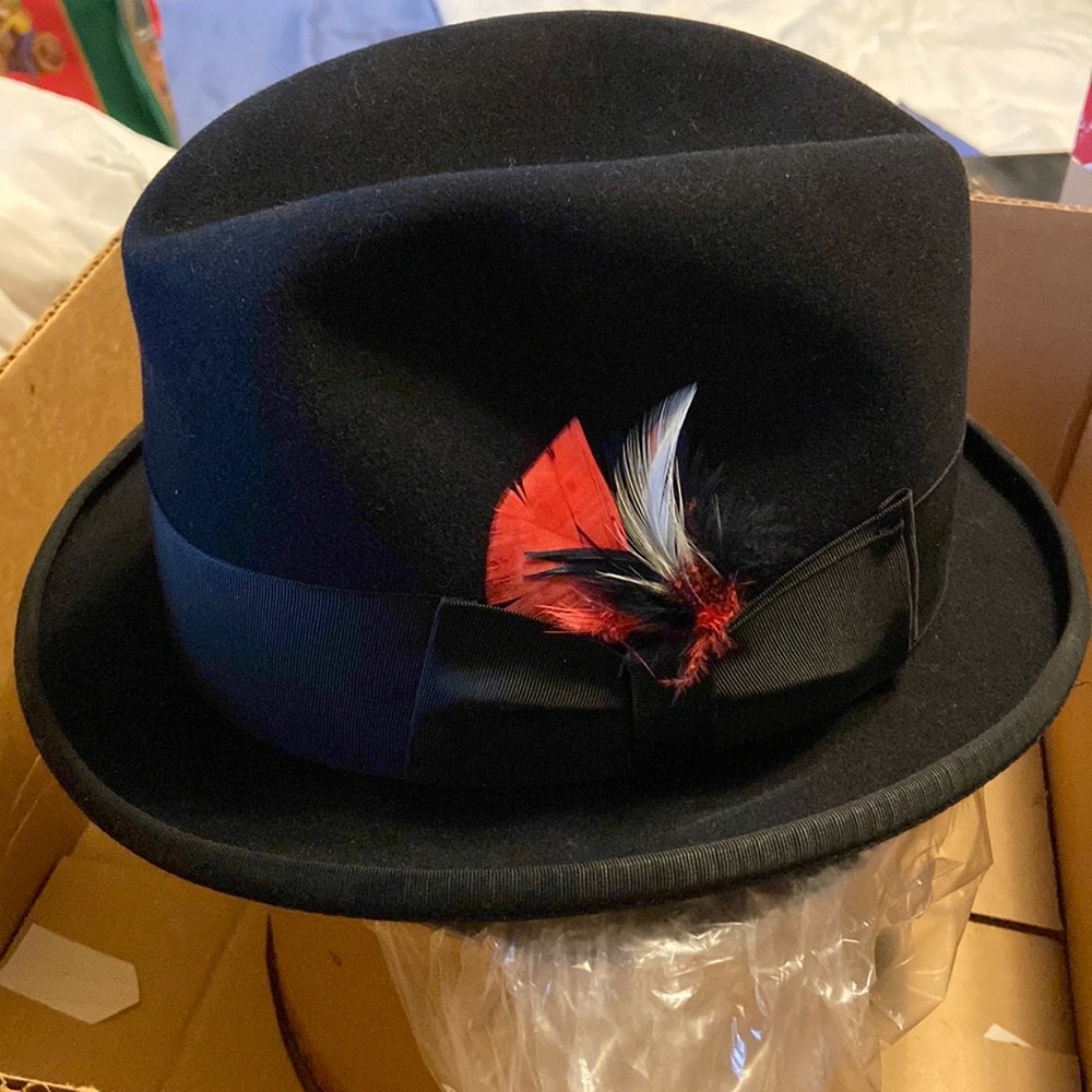 Black womens derby hat